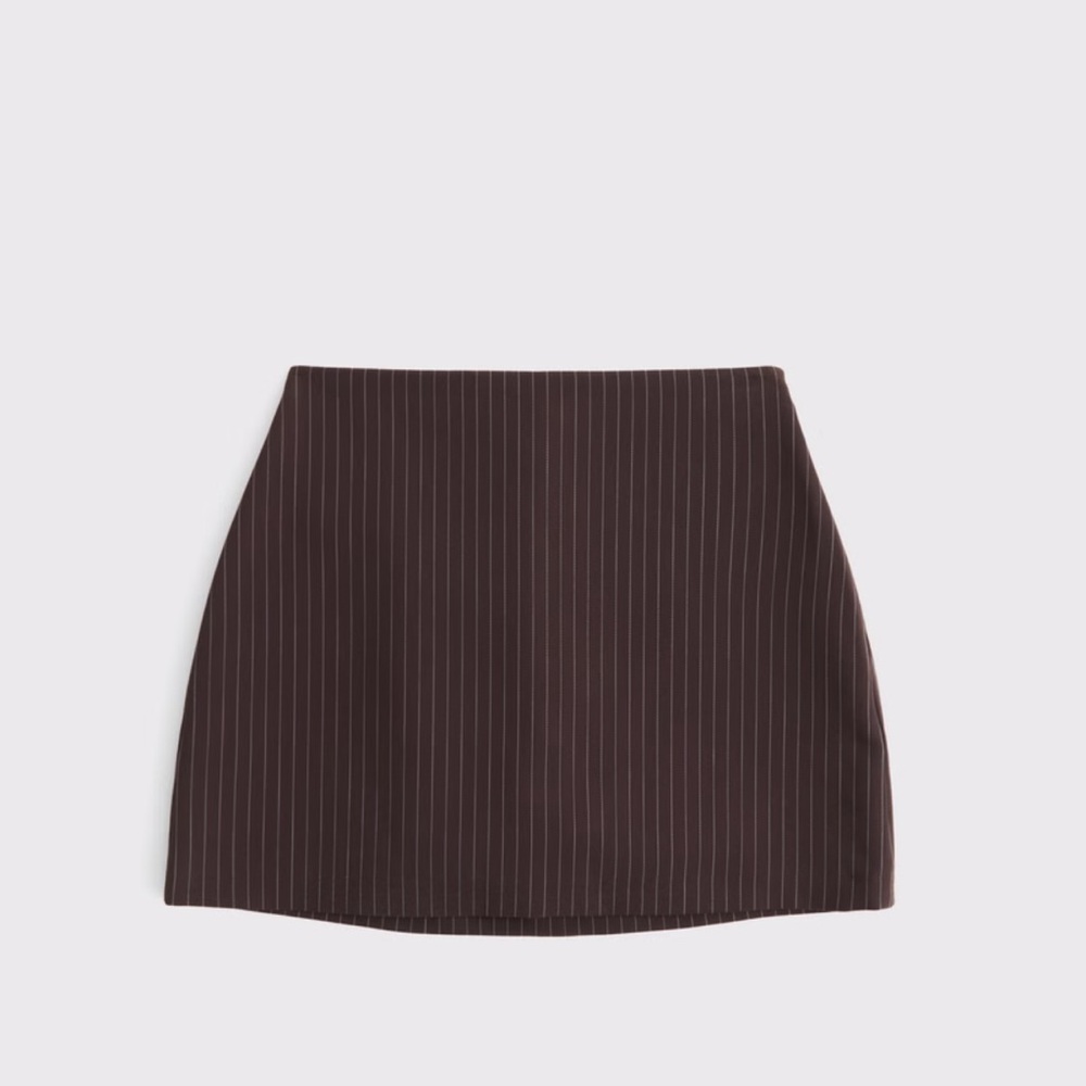 Abercrombie & Fitch Brown Ribbed Pencil Mini Skirt